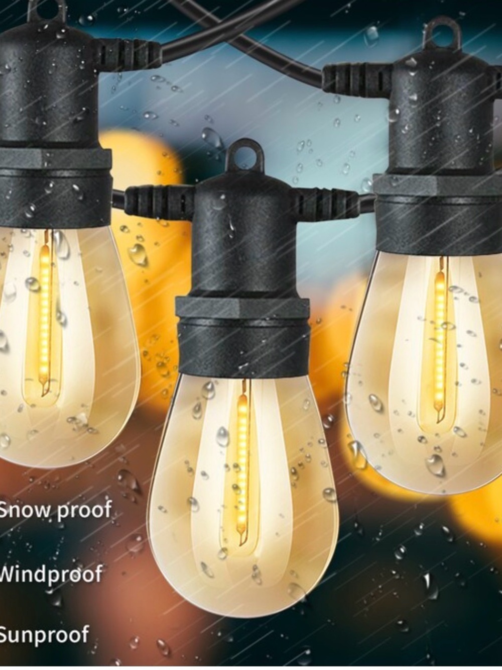 Cedar Hill 48ft LED Warm White Bulb String Lights with Remote - Model #108102
